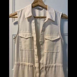 Cream Sleeveless Summer Dress